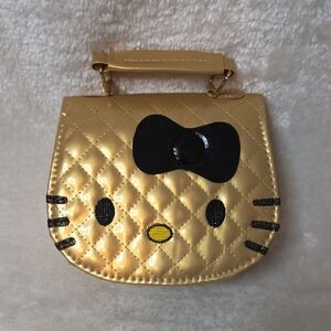Hello Kitty Gold Crossbody Bag